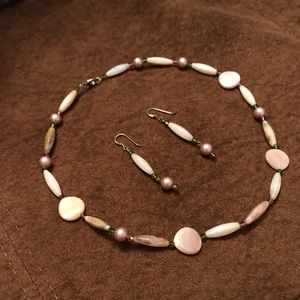 Necklace and earrings